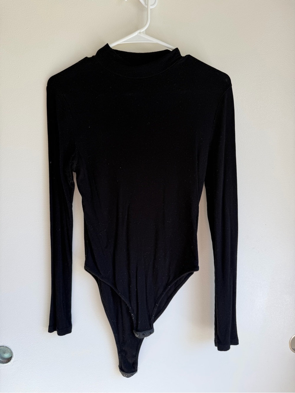 Black Long Sleeve Mock Neck Bodysuit